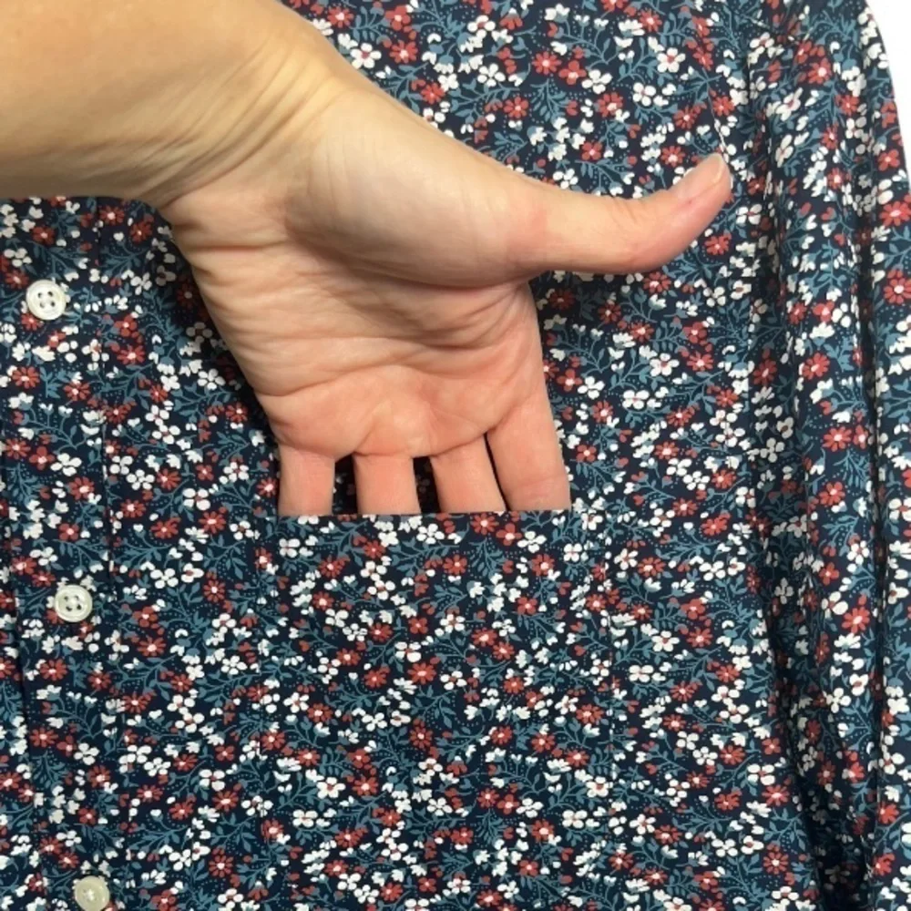 J. Crew Mens Slim Fit‎ Ditsy Floral Button Down Shirt Long Sleeve Size Large